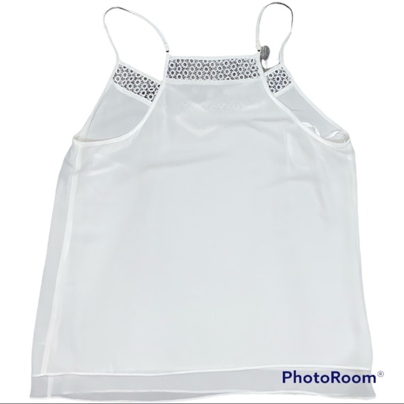 Naked Zebra White Sexy Layered Flowy Cami Eyelet Trim Size L - Picture 2 of 4